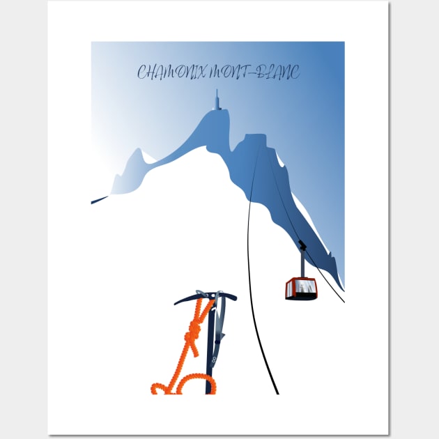 Chamonix Aiguille du Midi skis leewarddesign Wall Art by leewarddesign